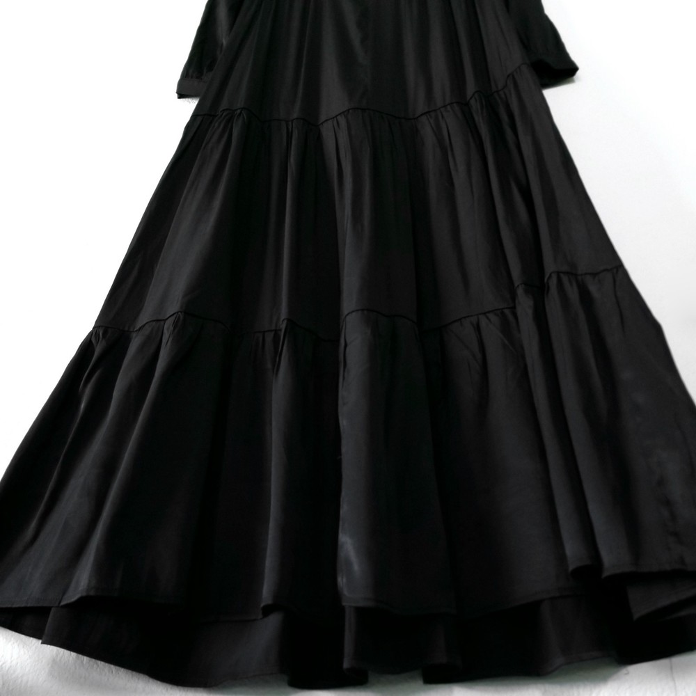 NWT Vici Tiered Long Sleeve Maxi Dress in Black Large - Picture 5 of 10